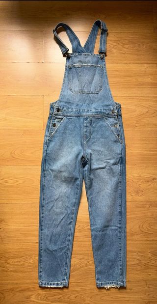 Peto Overol Vaquero Bershka Slim Fit Hombre XS