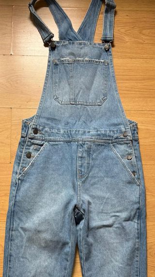 Peto Overol Vaquero Bershka Slim Fit Hombre XS