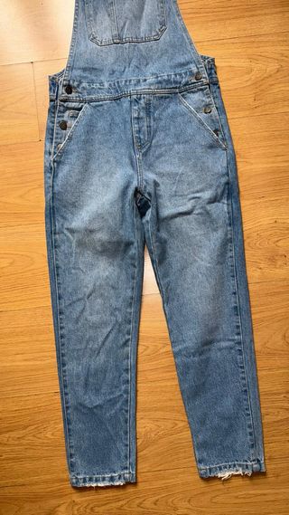 Peto Overol Vaquero Bershka Slim Fit Hombre XS