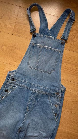 Peto Overol Vaquero Bershka Slim Fit Hombre XS