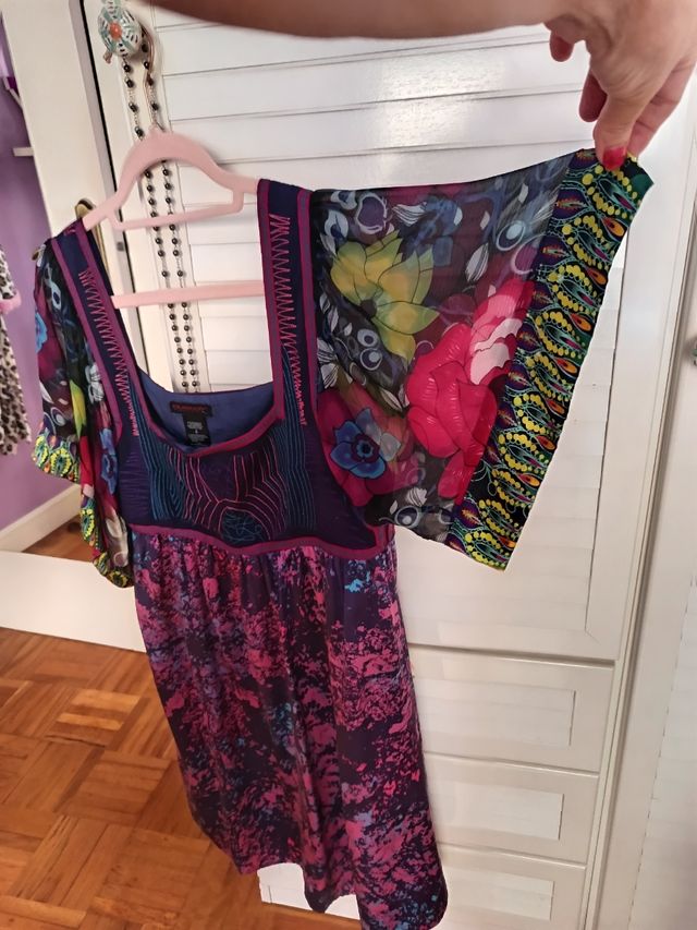 Vestido Custo Seda Morado