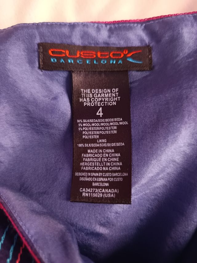 Vestido Custo Seda Morado