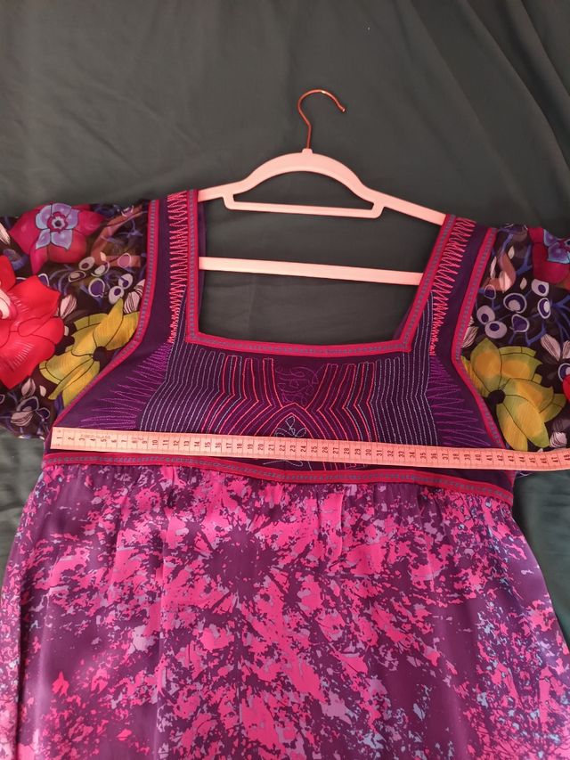 Vestido Custo Seda Morado