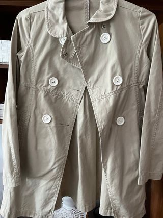 Gabardina niña beige