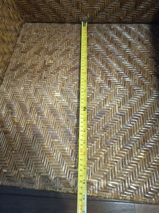 Butaca de mimbre y madera