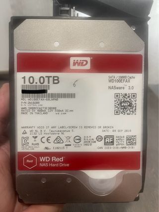 Disco Duro WD 10TB NAS Red WD100EFAX