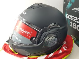 Casco Moto Modular LS2 ADVANT Negro Mate Talla M