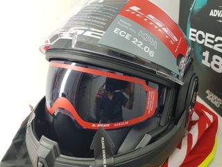 Casco Moto Modular LS2 ADVANT Negro Mate Talla M