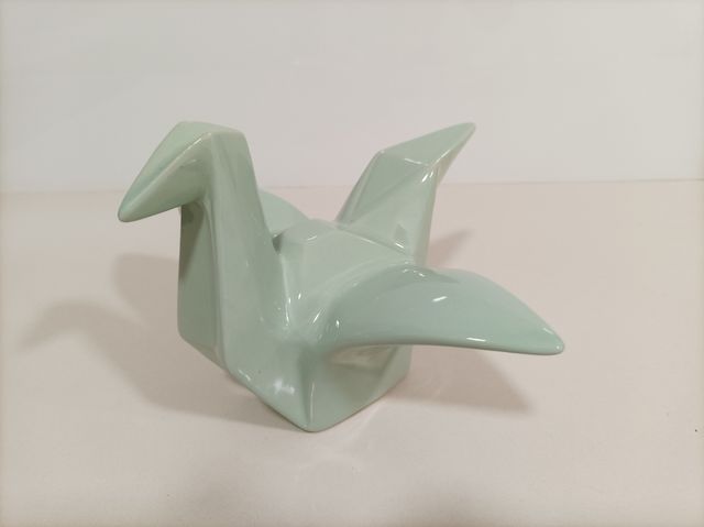 Figura pajarita cerámica esmaltada