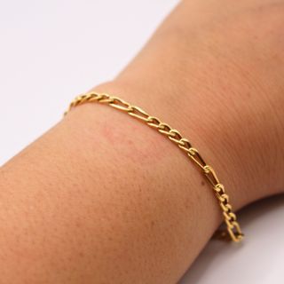 Pulsera Oro 18K, Figaro, 4.26gr 20cm