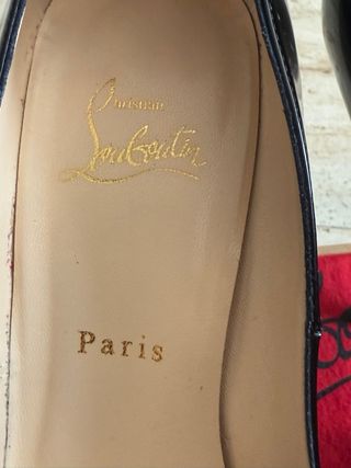 Zapatos Louboutin Charol Negro Talla 37.5