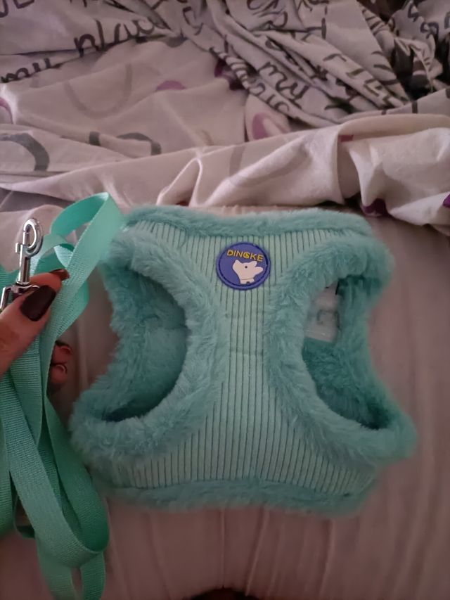 Arnés abrigo con correa a juego TALLA M.