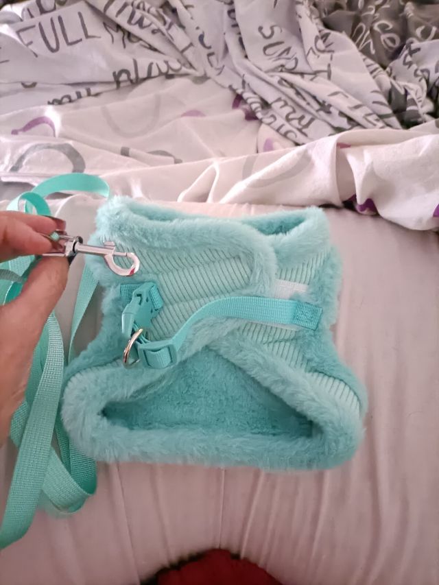 Arnés abrigo con correa a juego TALLA M.