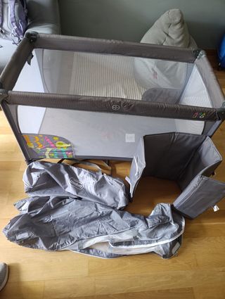 Cuna de viaje Asalvo Smooth Baby gris