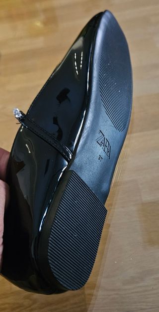 Bailarinas Zara T37 Negras charol nuevas
