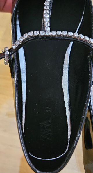 Bailarinas Zara T37 Negras charol nuevas