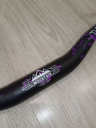 Manillar mtb doble altura morado
