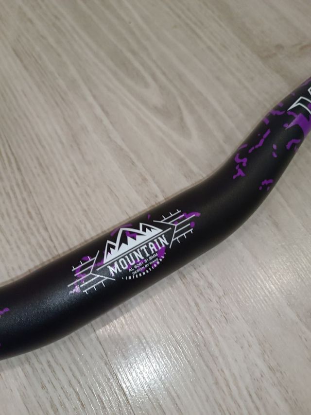 Manillar mtb doble altura morado