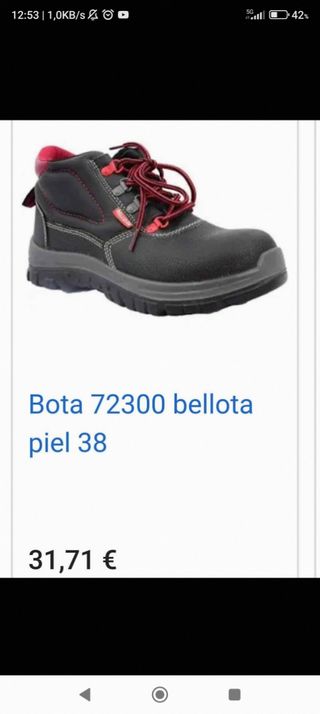 Botas Bellota Talla 38 Reforzadas.