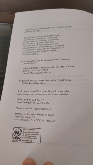 Gestion Y Conservacion De Aguas Y Suelos (GRADO...