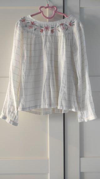 Blusa bordada floral niña talla 9-10