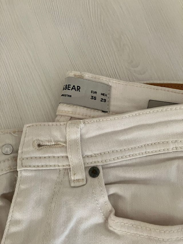 Pack 2 Pantalones Hombre Pull&Bear Gris y Blanco