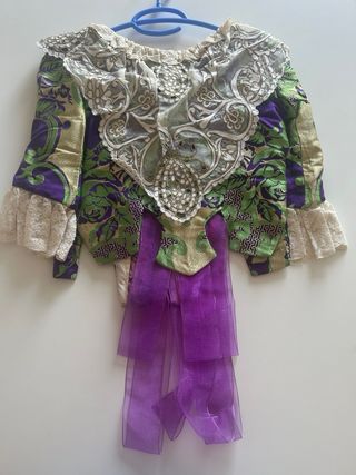 Traje de Fallera Morado y Verde
