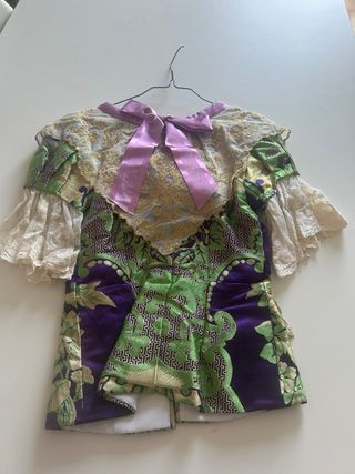 Traje de Fallera Morado y Verde