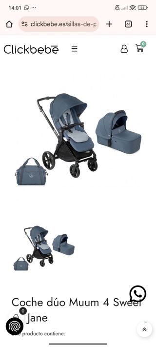 Silla de paseo Jane Muum 2024 3 piezas