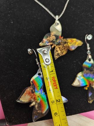 Set orecchini e collana farfalla