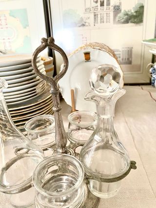 Servicio Aceite Vinagre Sal Pimienta Antiguo