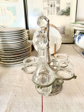 Servicio Aceite Vinagre Sal Pimienta Antiguo