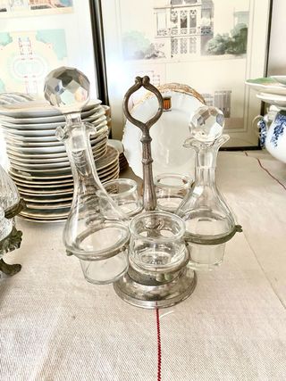 Servicio Aceite Vinagre Sal Pimienta Antiguo