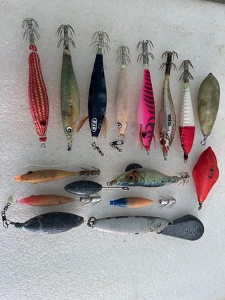 8 señuelos para pesca de calamar