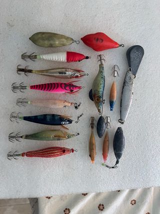 8 señuelos para pesca de calamar