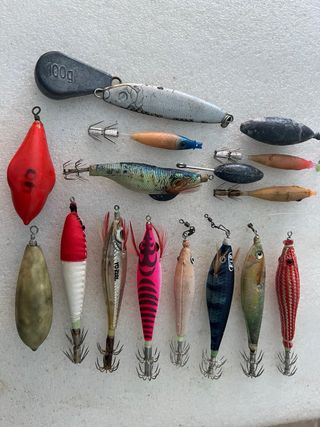 8 señuelos para pesca de calamar