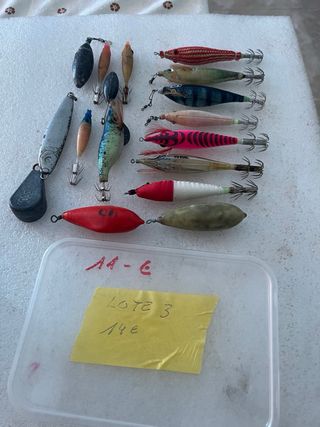 8 señuelos para pesca de calamar