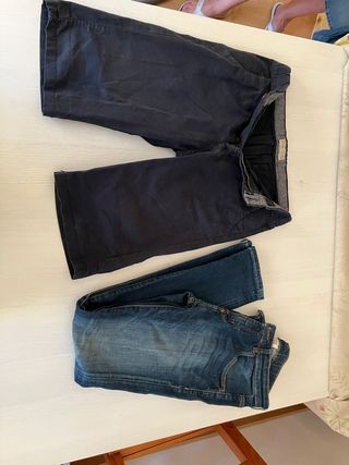 Pack 2 pantalones: negro y azul