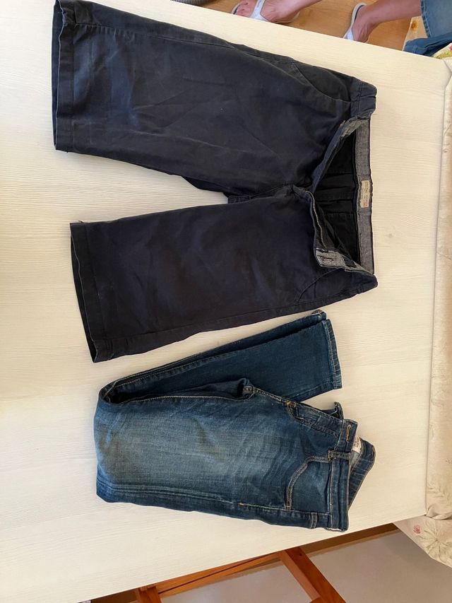 Pack 2 pantalones: negro y azul