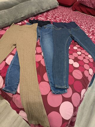 Pantalones premamá vaqueros y de canalé
