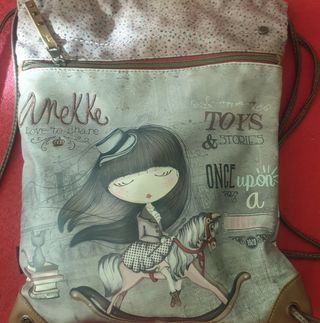 Mochila Anekke con dibujo de niña y caballo!!
