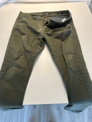 Pantalón Guess Verde Oliva Slim Fit