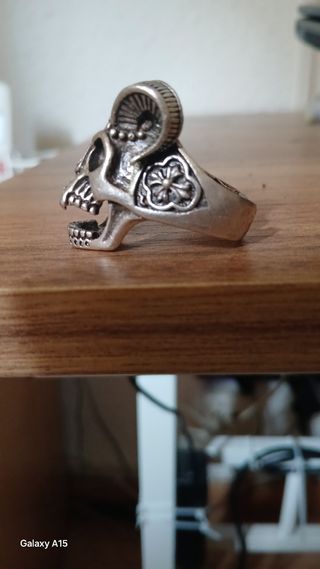 Anillo Calavera con Cuernos