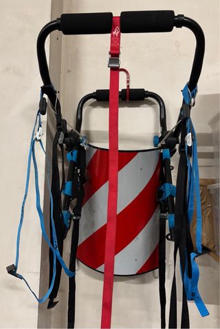 Portabicicletas con señalización vial