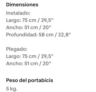 Portabicicletas con señalización vial
