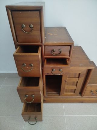 Mueble Escalera Cómoda Madera