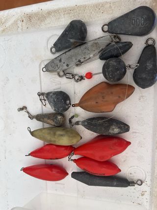 Lotes de señuelos para pesca de calamar .Todo por 