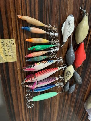 Lotes de señuelos para pesca de calamar .Todo por 