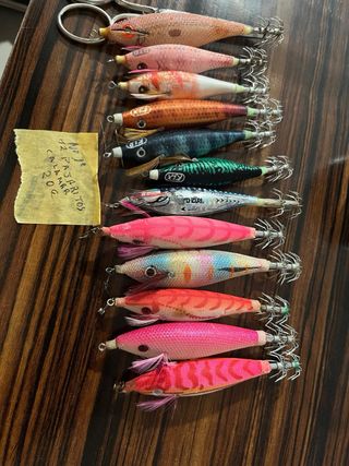 Lotes de señuelos para pesca de calamar .Todo por 