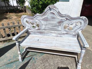 Banco artesano madera estilo antiguo